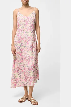 French Connection Donna Asymmetric Dress Strawberry Shake M