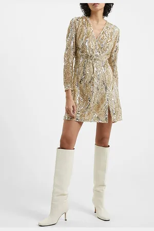 French Connection Deniz Embellished Ls Mini Dres Black