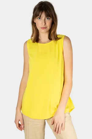 Sandwich Sleeveless T-shirt Vibrant Yellow