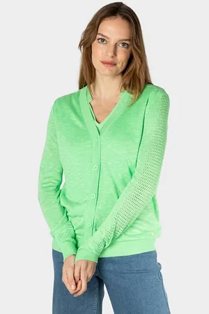 Sandwich Cardigan Long Sleeves Spring Bouquet