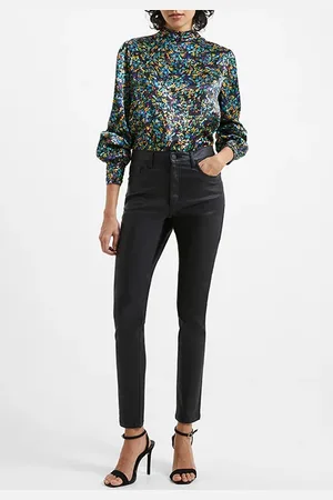 French Connection Gloss Straight Leg Jean Black