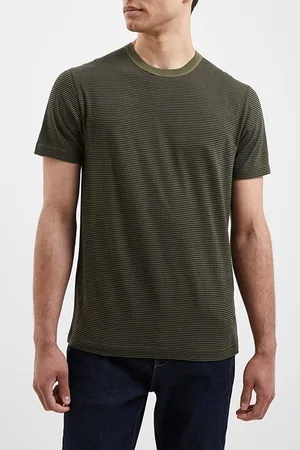 French Connection Stripe Ss T Shirt Green