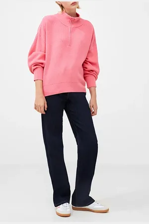 French Connection Babysoft Half Zip Jumper Red