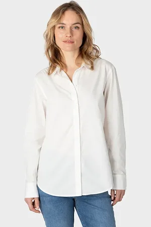 Sandwich Blouse Woven Long Sleeves Cloud Dancer