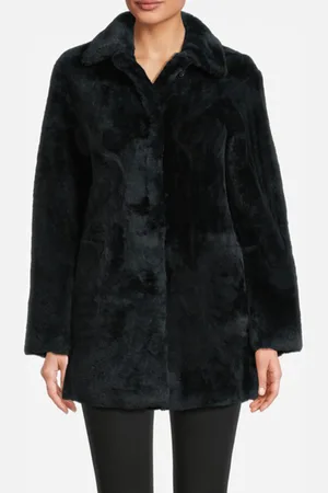 AllSaints Serra Shearling Jack Forest Green