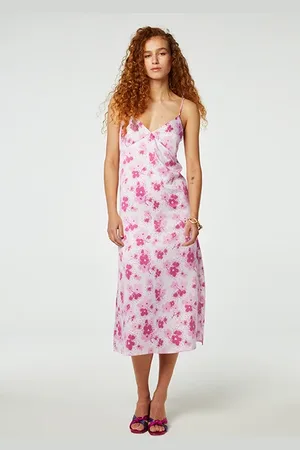 Fabienne Chapot Lisa Dress Hot Pink/cream White