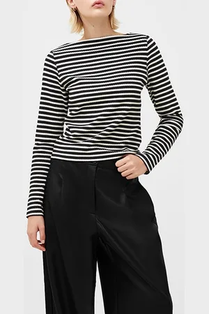 French Connection Breton Stripe Top Black