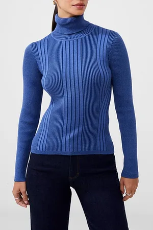 French Connection Mari Roll Nk Jumper Coastal Fjord Multi