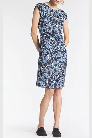 Sandwich Dress Jersey Medium Ashley Blue