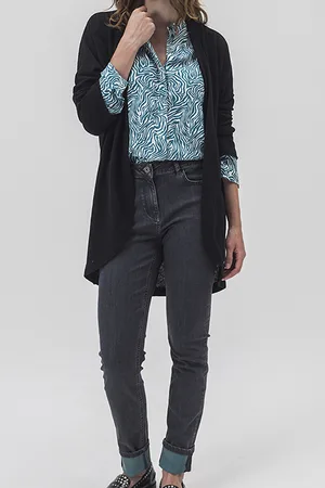 Sandwich Lang Knit Vest Almost Black