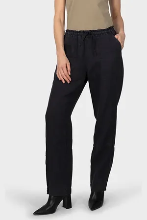 Sandwich Trouser Woven Long Almost Black