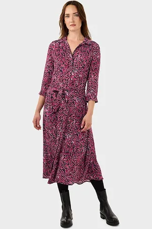 Sandwich Long Dress With Print Red Bud