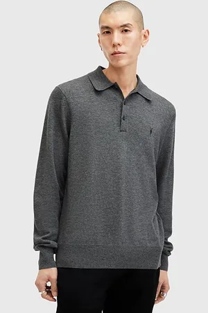 AllSaints Kilburn Ls Polo Carter Grey