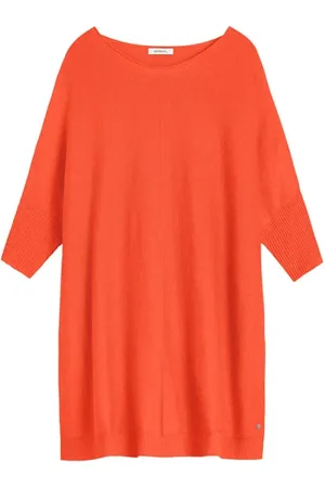 Sandwich Pullover Short Sleeves Hot Coral