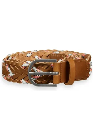 Scotch&Soda Braided Leather And Cord Belt Taupe