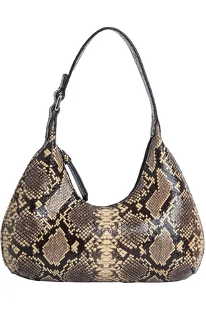 By Far Baby Amber Mocha Snake Print Leather