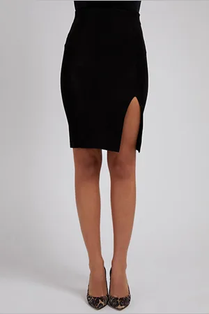 Guess GUESS Katt Pencil Skirt Jet Black Multi