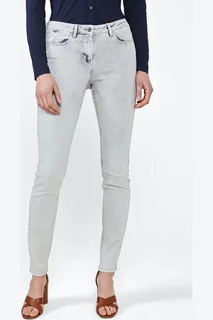Sandwich Trousers Woven Long Bleached Denim Grey