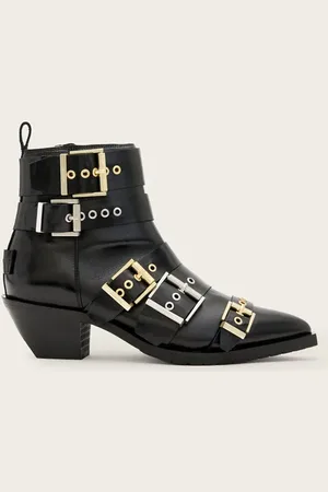 AllSaints Jane Buckle Boot Black