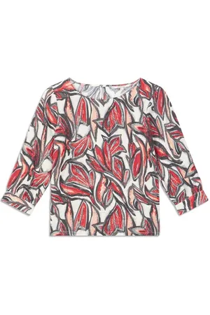 Sandwich Blouse Woven Long Sleeves Salmon Peach