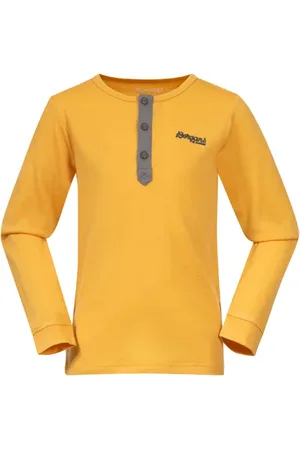 Bergans Myske Wool Kids Shirt Light Golden Yellow