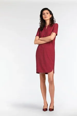 Sandwich Dress Jersey Medium Pop Fuchsia
