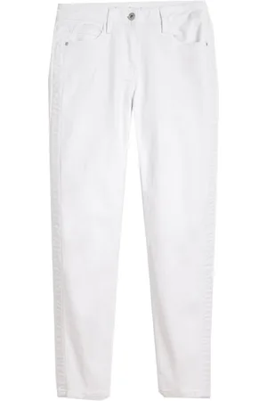 Sandwich Trousers Casual Long Pure White