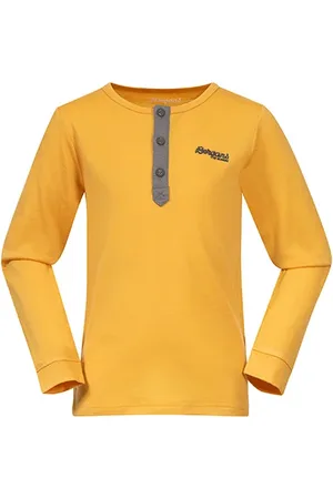 Bergans Myske Wool Kids Shirt Light Golden Yellow