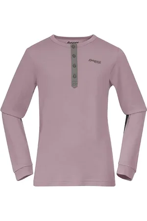 Bergans Myske Wool Youth Shirt Lilac Chalk