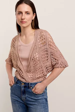 Summum Woman Quinty: Cardigan Viscose Lurex Knit Cava