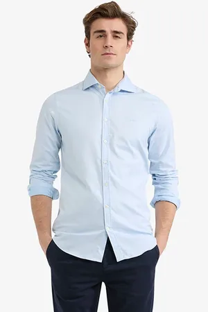 McGregor Satin Twill Shirt Light Blue