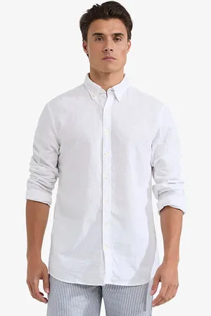 McGregor Cotton Linen Shirt White