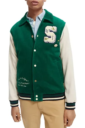 Scotch&Soda Corduroy College Jacket With Wool-blend Sleeves Combo A