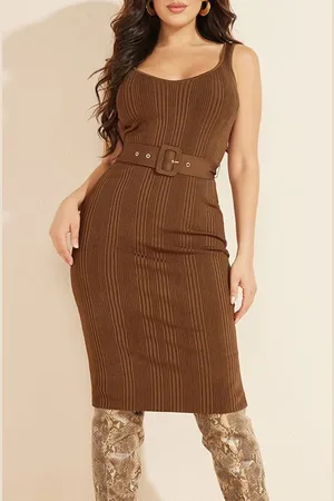 Guess GUESS Leon Dress Sweater Burnt Wood