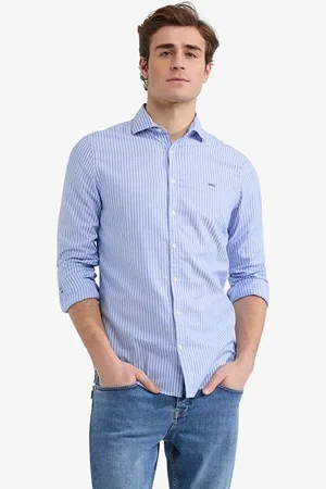 McGregor Stripe Shirt Medium Blue