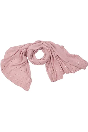 MUCHO GUSTO Scarf Pearls Oblong Pink