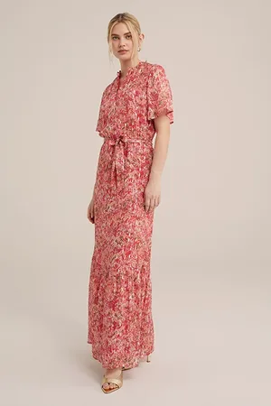 WE Fashion Dress Maxi Length Light Red