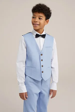 WE Fashion Waistcoat Pastel Blue