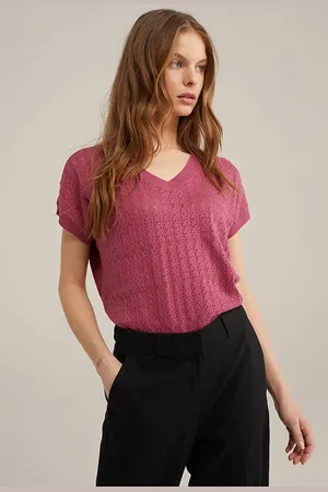 WE Fashion Knitted Pullover Old Rose