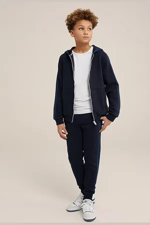 WE Fashion Cardigan With Zipper Dark Blue