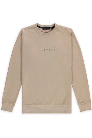 Aspact Unisex Embroidery Sweater Taupe