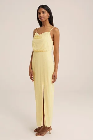 WE Fashion Dress Mid Length Light Yellow