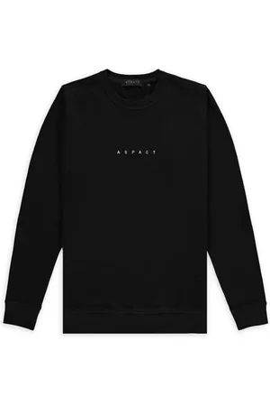 Aspact Unisex Embroidery Sweater Black