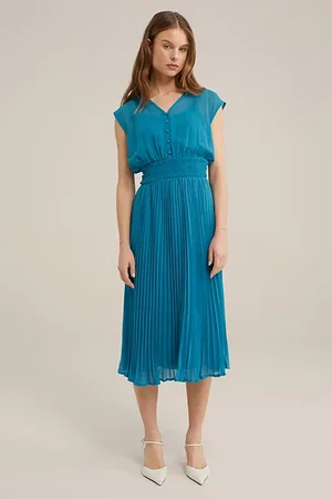 WE Fashion Dress Mid Length Green Blue