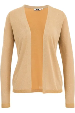 WE Fashion Knitted Cardigan Gold