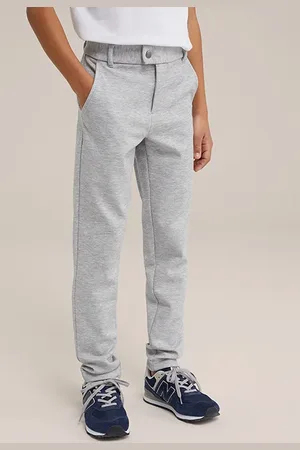 WE Fashion Pantalon Blended Light Grey