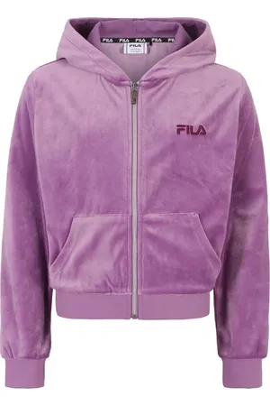 Fila Longuich Cropped Velvet Hoody Jacket Lavender Crystal