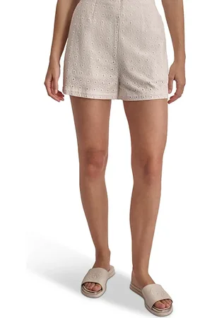 DKNY Eyelet Woven Short White