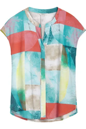 Sandwich Blouse Woven Sleeveless Blue Turquoise