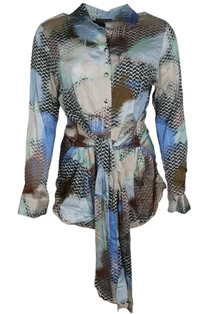 MUCHO GUSTO Blouse St. Lucia Blue Beige